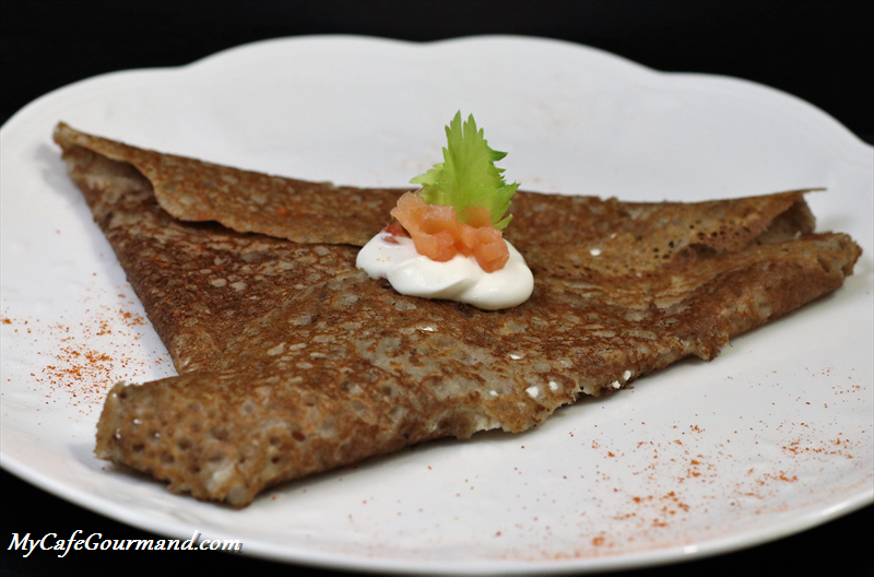 French Buckwheat Crepes with smoked salmon My Café Gourmand