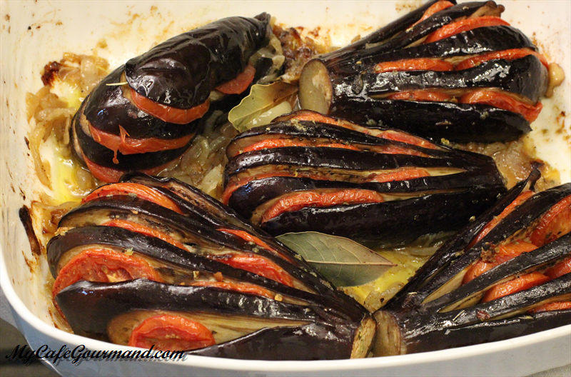 Aubergines en éventail Mon Café Gourmand