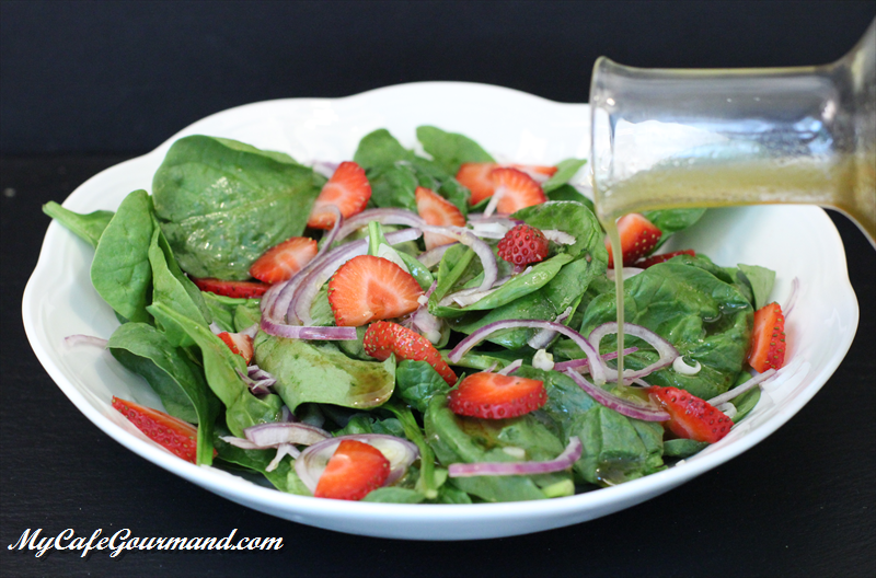 Salade d’épinards aux fraises