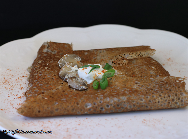 French Buckwheat Crepes with Mushrooms